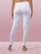 Lyra Women Solid Premium Cotton Ankle length Leggings | Mid-Waist | Fashionwear