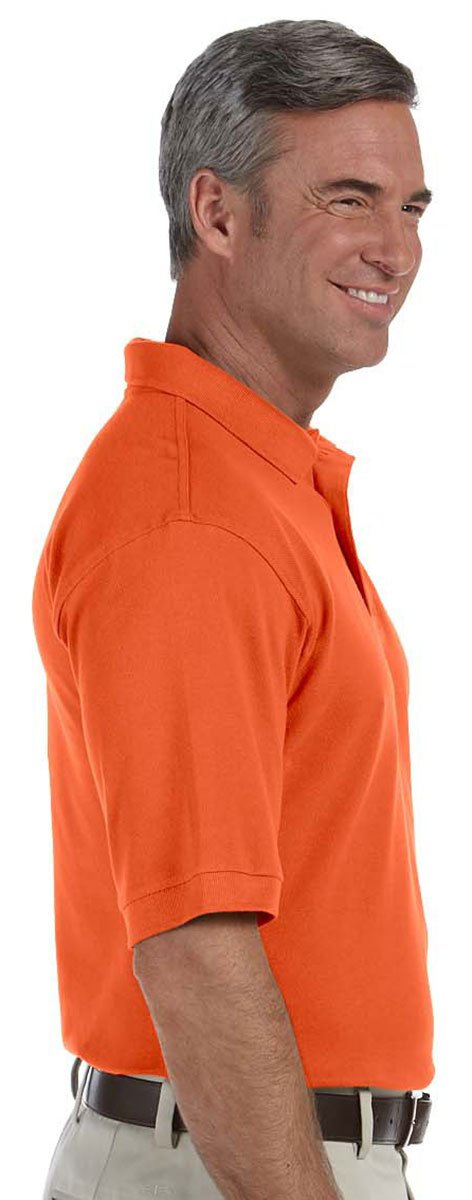 Mens 6 oz Ringspun cotton Piqu Short-Sleeve Polo - WHITE - 5XL(D0102H7KYcX)