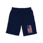 Graphic Shorts, Distressed Flag, Navy, M