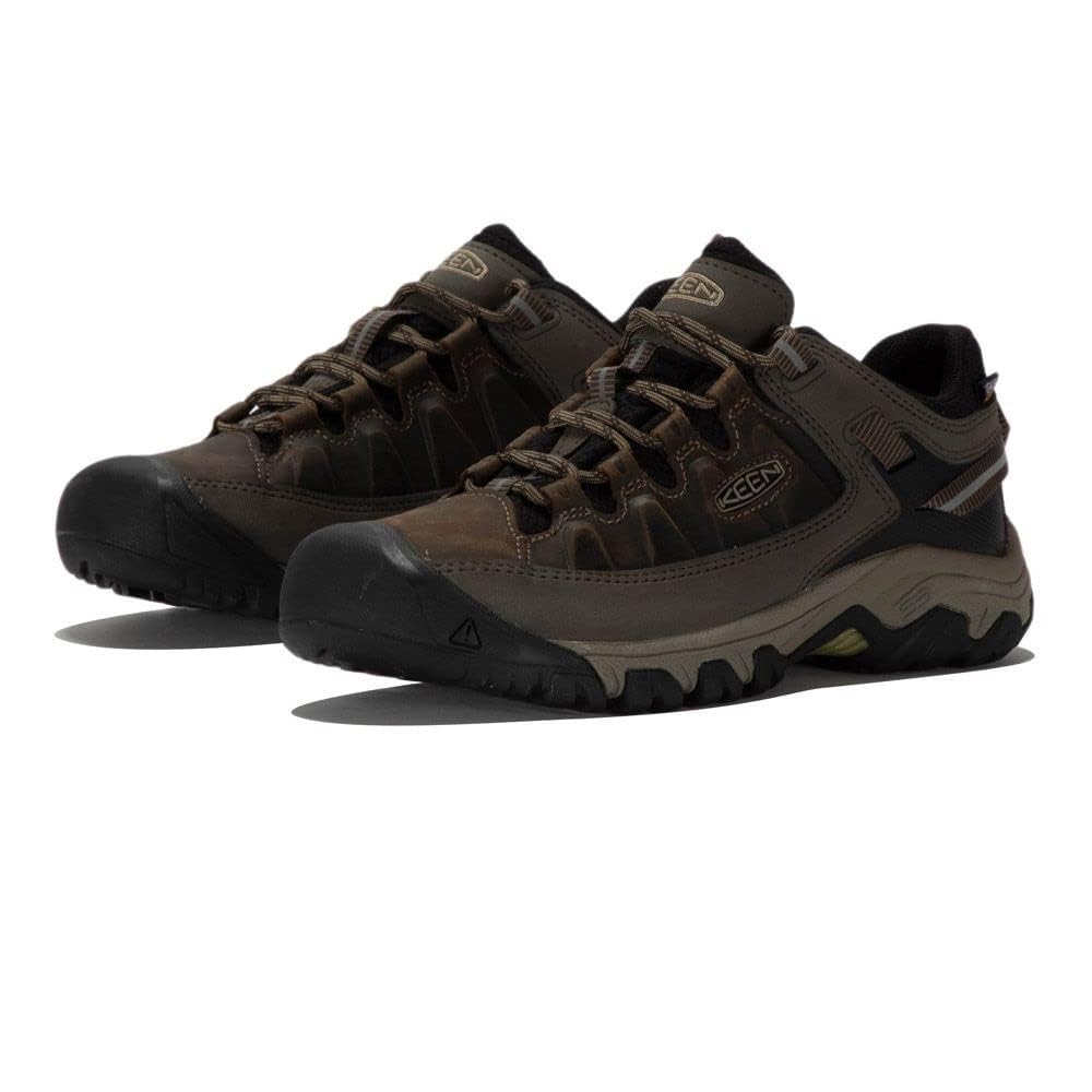 KEEN Men's Targhee 3 Low Height Waterproof Hiking Shoes, Bungee Cord/Black, 10 Wide