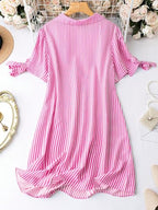 Leriya Fashion Rayon Women Above The Knee Western Dress (LF-WD1099&WD1143_Pink&Green