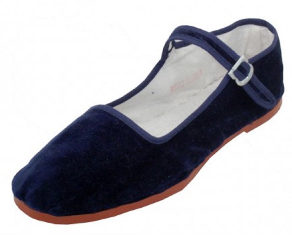 Shoes 18 Womens Cotton China Doll Mary Jane Shoes Ballerina Ballet Flats Shoes 118 Navy Micro 8