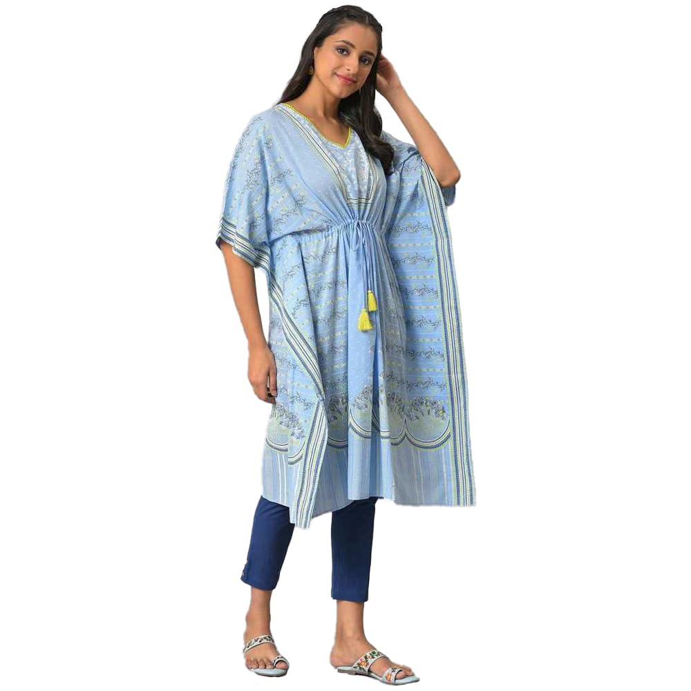 Aurelia Printed Cotton V Neck Women'S Kurta