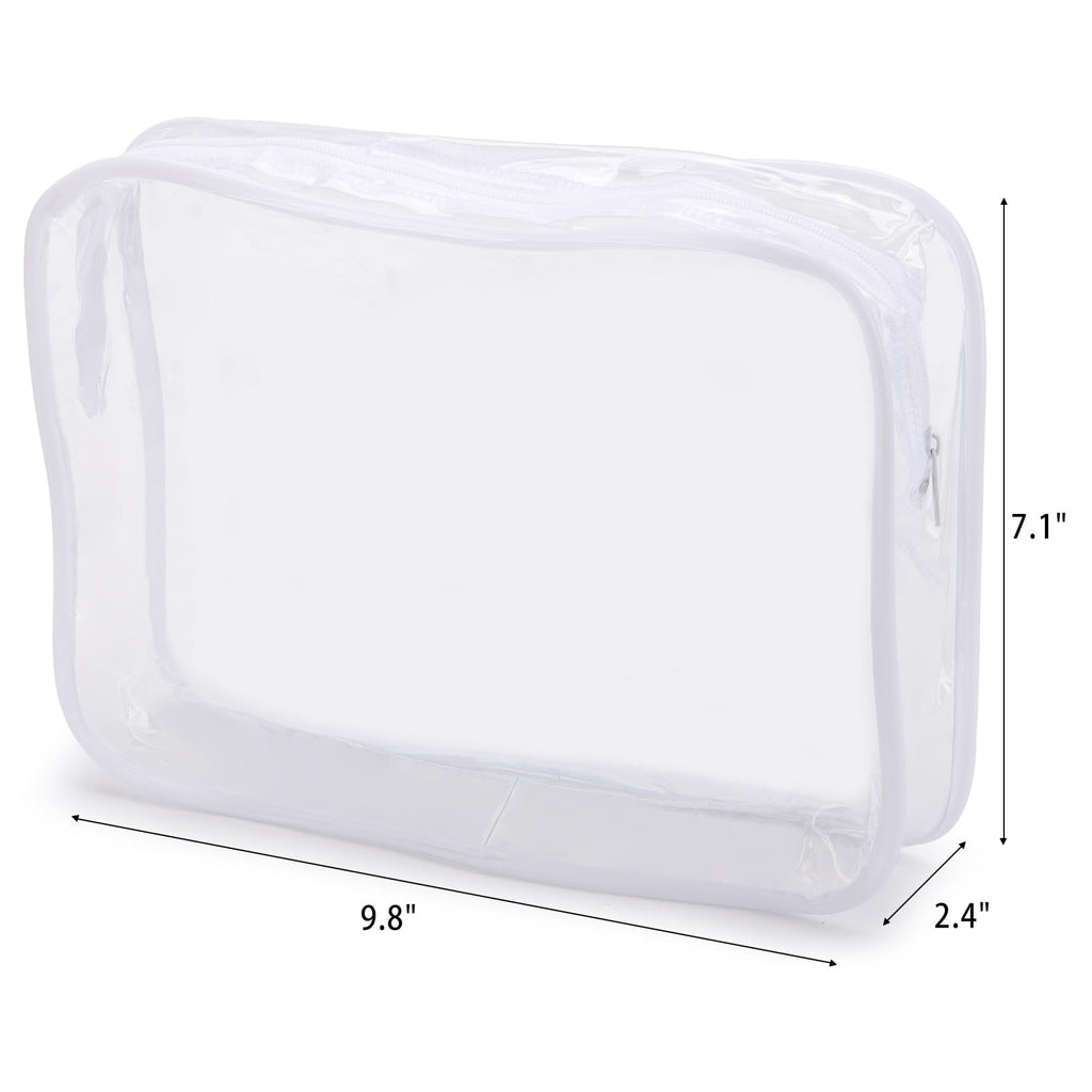 Tbestmax 10 Pack Clear Cosmetic Bags Makeup Bags Portable Waterproof TSA Approved Travel Toiletry Bags Large Organizer