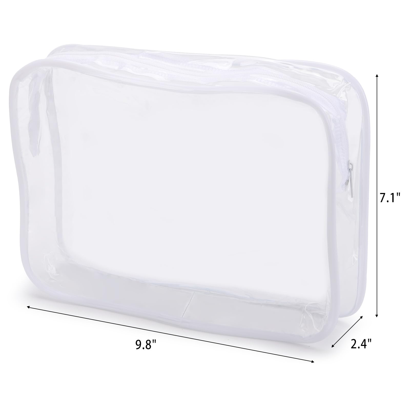 Tbestmax 10 Pack Clear Cosmetic Bags Makeup Bags Portable Waterproof TSA Approved Travel Toiletry Bags Large Organizer