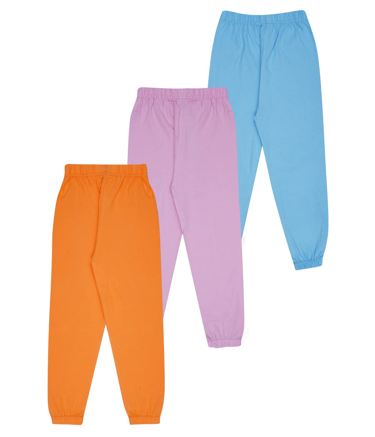 KYDA KIDS 100% Girls Cotton Printed Track Pants (Pack of 3)