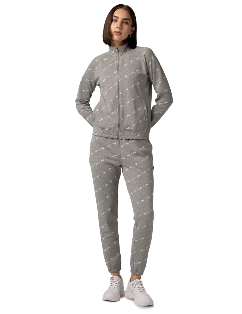 FYLTR Womens Stand Collar Jacket & Jogger Co-ord Set - Full Zipper | Contrast Drawstring | Utility Pockets |Rib Hem & Cuff