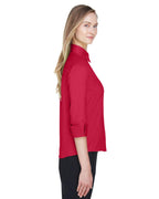 Ladies Perfect Fit34-Sleeve Stretch Poplin Blouse - LIME - S(D0102H7YE06)
