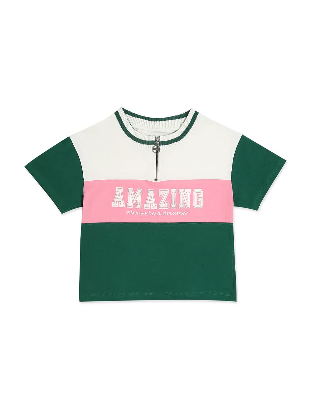 Pepe Jeans Girls Hope Colour Block T-Shirt, Dk Sherwood,10