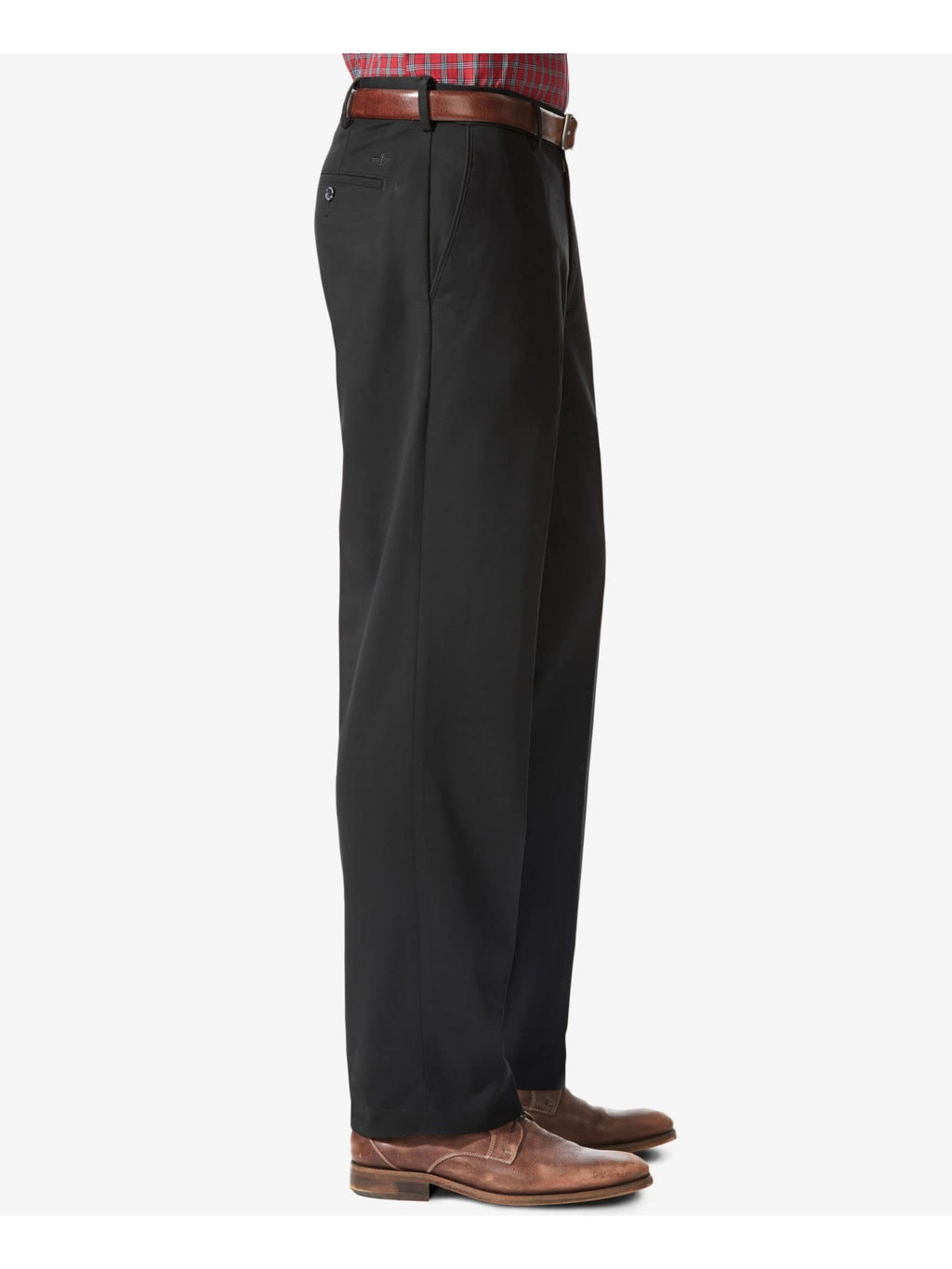 Dockers Men's Relaxed Fit Comfort Khaki Pants, Black Metal, 42W x 30L