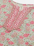 Nermosa Women Printed Kurta And Pant Set With Dupatta | Kurta Set With Dupatta | (In, Alpha, S, Peach)