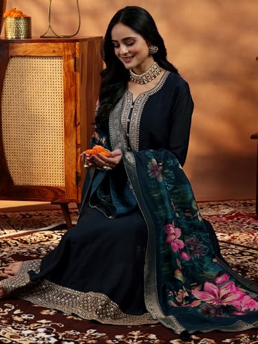 Libas WomenS Silk Blend Kurta Set (48837H