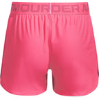 Under Armour Girls Play Up Solid Shorts , Cerise (653)/Pink Lemonade , Youth Large