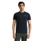 Blue Graphic Print Short Sleeved T-Shirt