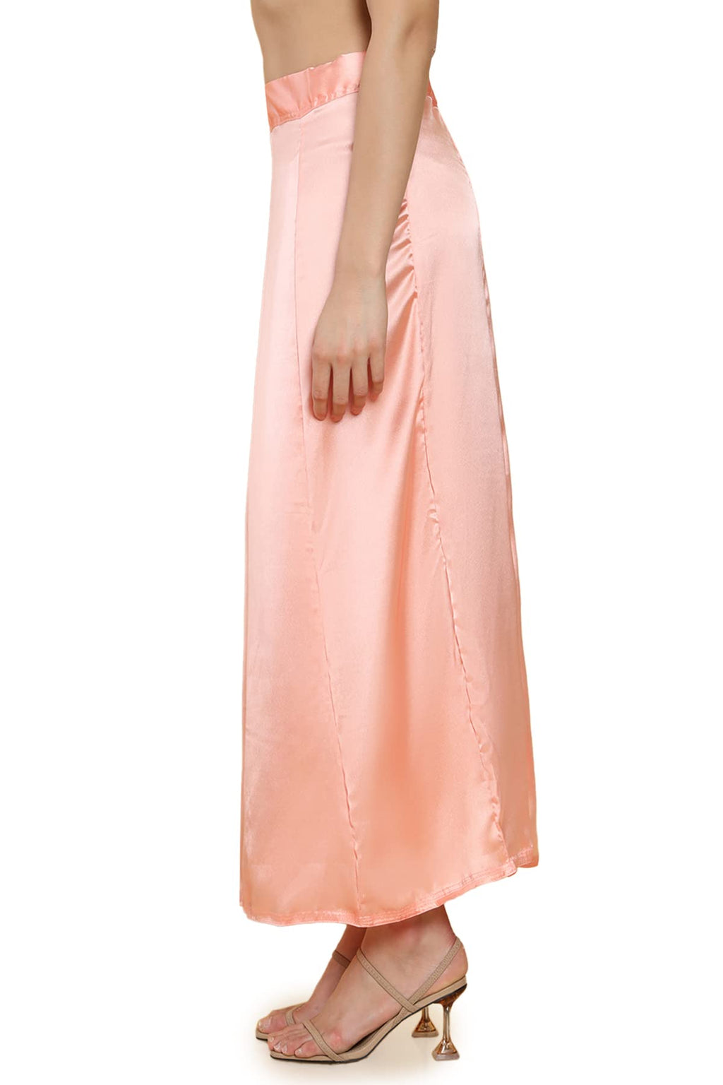 Soch Women Pink Satin Solid Petticoat