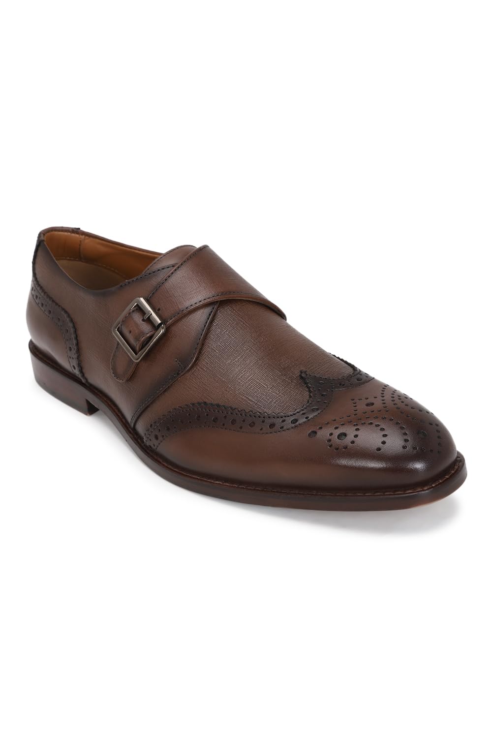 Louis Philippe Men Brown Leather Slip Ons 8