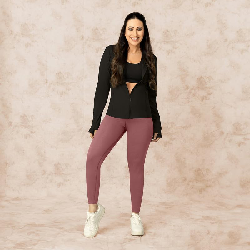 BlissClub The Ultimate Leggings Lite, Ankle Length Tights for Women for Gym, Yoga and Workout with High Waist,Regular Variant