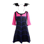 Dressy Daisy Little Girls Dress Up Boo-Tiful Halloween Costume Fancy Party Vampire Outfit Set with Headband Size 5-6, A