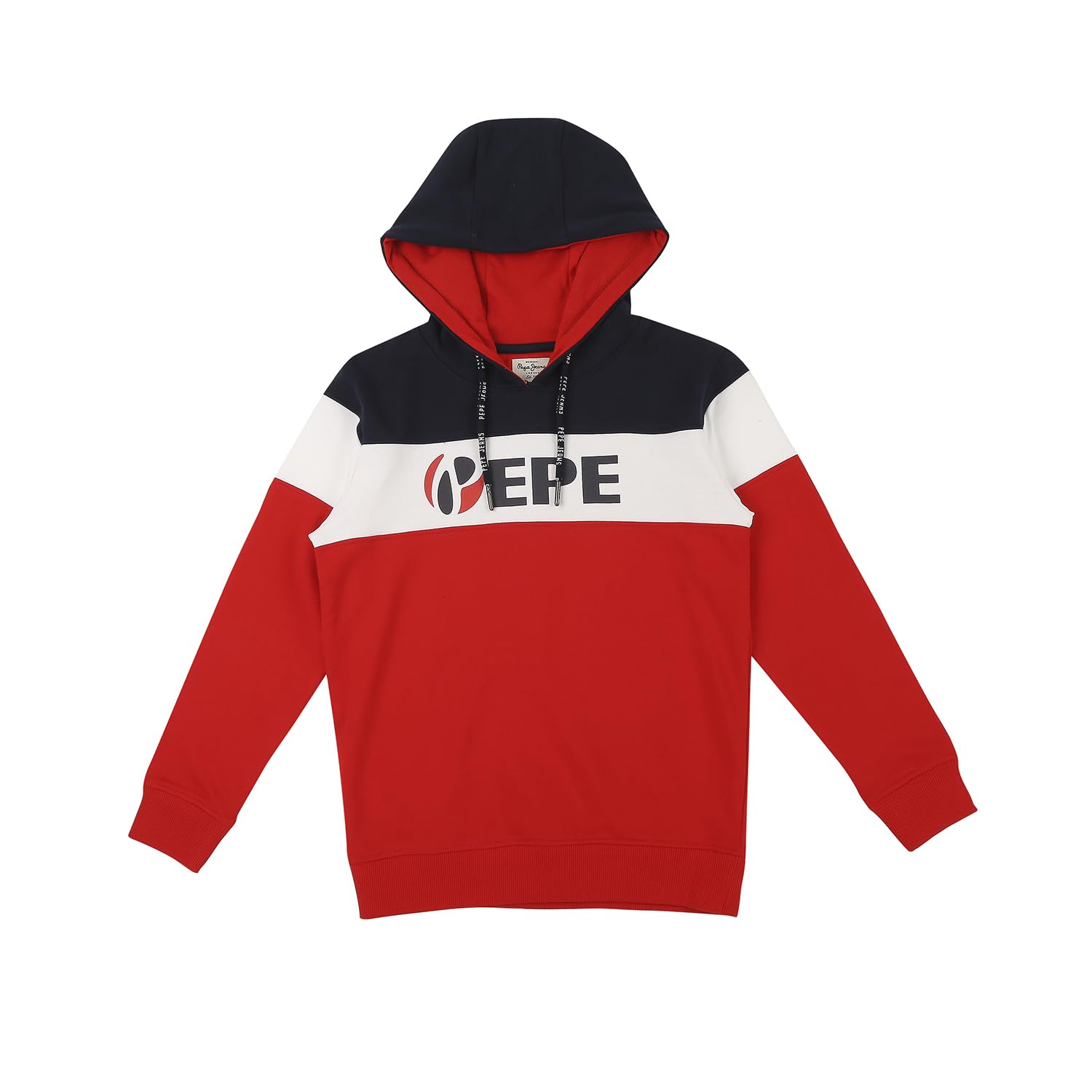 Pepe Jeans BoyS Cotton Hooded Neck Sweatshirt (Pb581489_Navy_12)