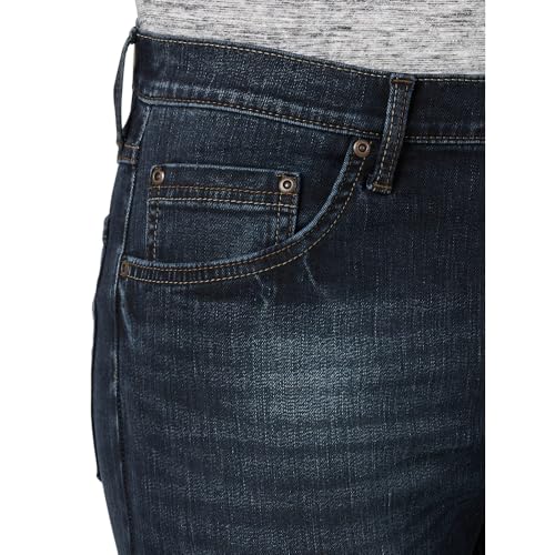 Wrangler Authentics mens Slim Fit Straight Leg Jeans, Raven, 38W x 30L US