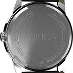 Timex Men's Easy Reader 38mm Watch - Silver-Tone Case Blue Dial with Black Leather Strap