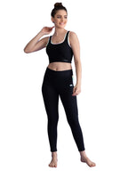 Clovia Womens Activewear Ankle Length Tights (AB0043H13_Black_L)
