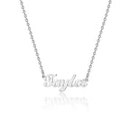 Hidepoo Stainless Steel Personalized Name Necklace - Adjustable Chain Jewelry for Women, Ideal Gift for Birthday, Wedding, Mothe