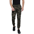 Dennis Lingo Camouflage Print Cotton Mens Casual Drawstring Joggers, Straight Fit, Mid Rise, Ankle Length Athletic Track Pants,