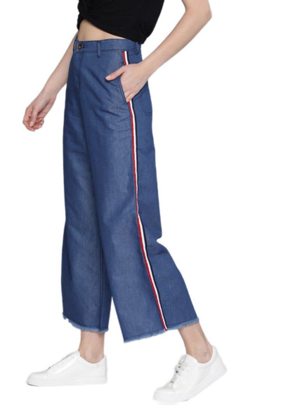 High Star Women'S Flared Palazzo (Aswudpla257_30_Blue