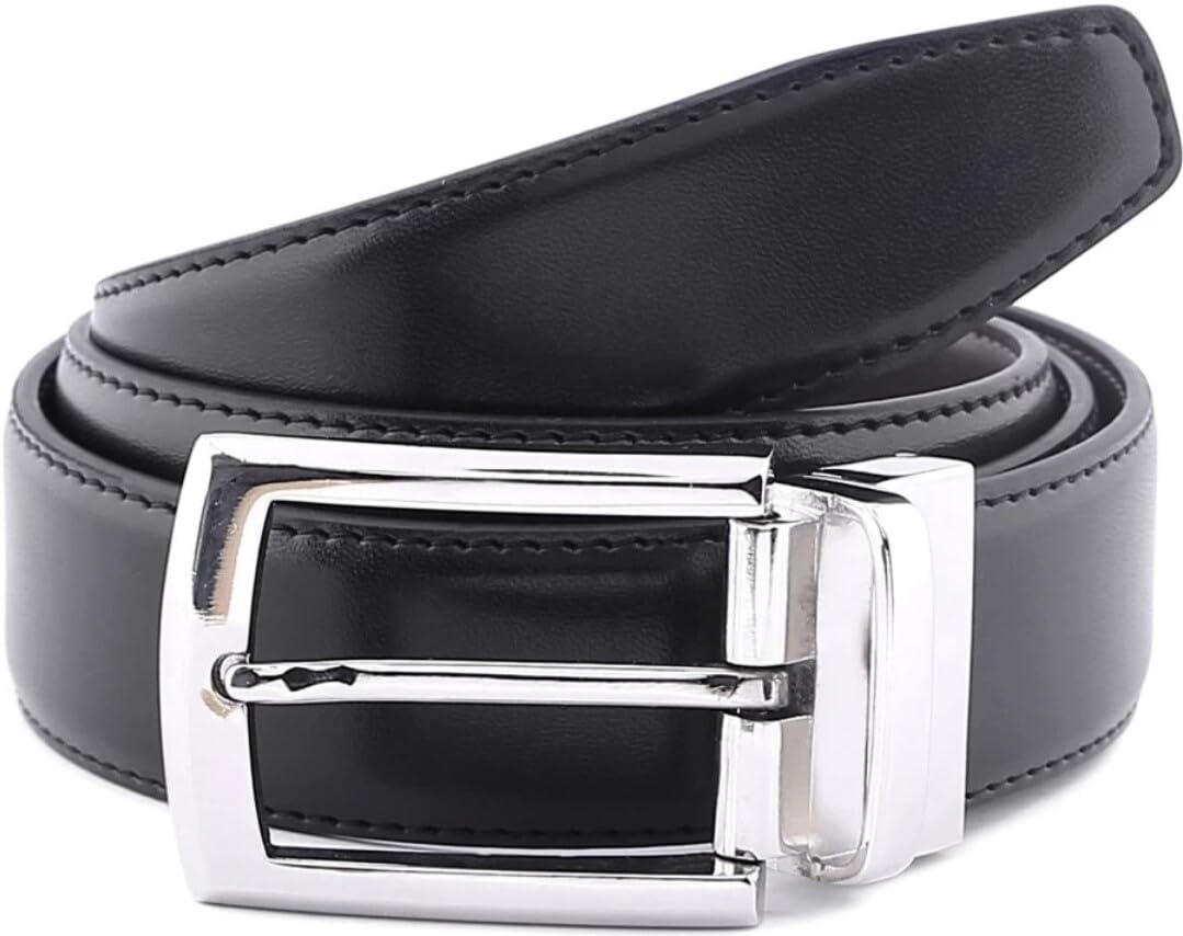 Men & Women Casual, Evening, Formal, Party Black Genuine Leather Belt Meg_M_B_58