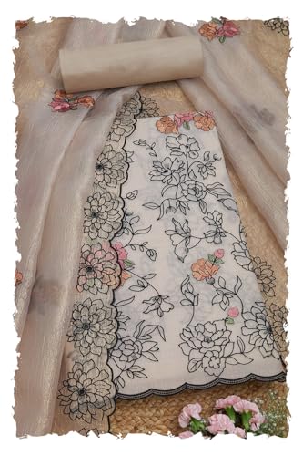 Soch Women Crushed Shimmer Embroidered Unstitched Dress Material with Thread Work