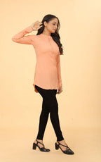 Kesudi Women Solid Tunic Top - Jeans Top - Fully Stitched Full Sleeve - Solid Color - Regular Fit - Office Wear Festival - Tunic