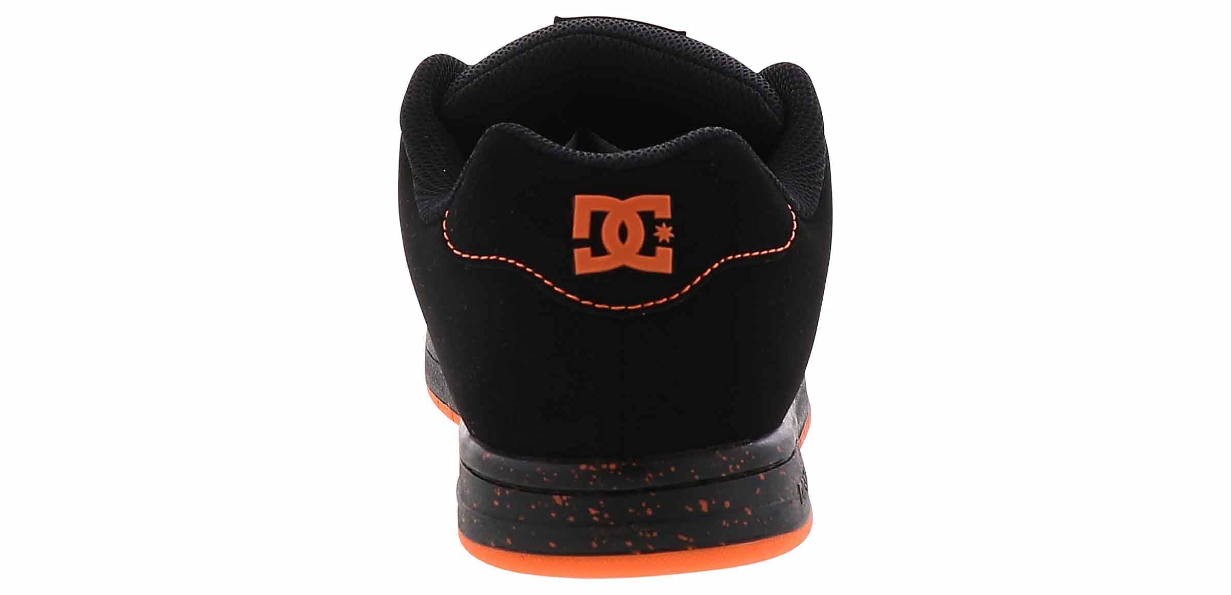 DC mens Gaveler Low Skate Shoe, Black/Orange, 9.5 US