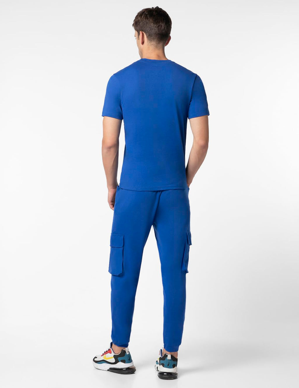 FYLTR Mens Crewneck T-shirt & Cargo Jogger Co-ord Set - 100% Cotton | Half Sleeve T-shirt| Jogger with Side & Cargo Pockets