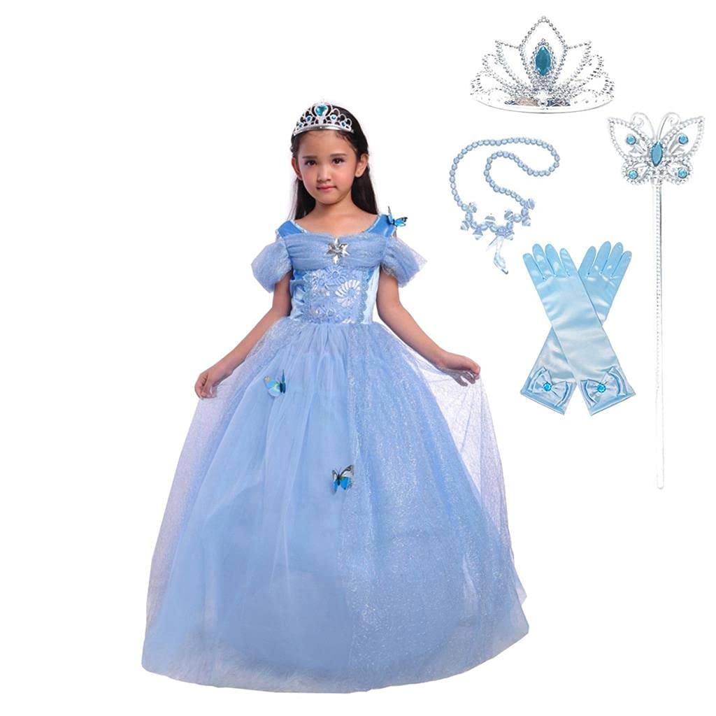 Dressy Daisy Toddler Little girls Princess Dress costume with Accessories christmas Halloween Fancy Dresses Up Butterfly Size 3T