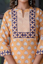 Lookmark Women Printed Cotton Blend Straight Kurta Afghani Pant Dupatta Set - Ethnic Elegance Embodied | Perfect Fusion Of Tradition And Style