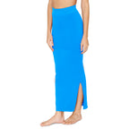 Zivame All Day Seamless Mermaid Saree Shapewear with Removable Drawcord for Women - Turq Blue