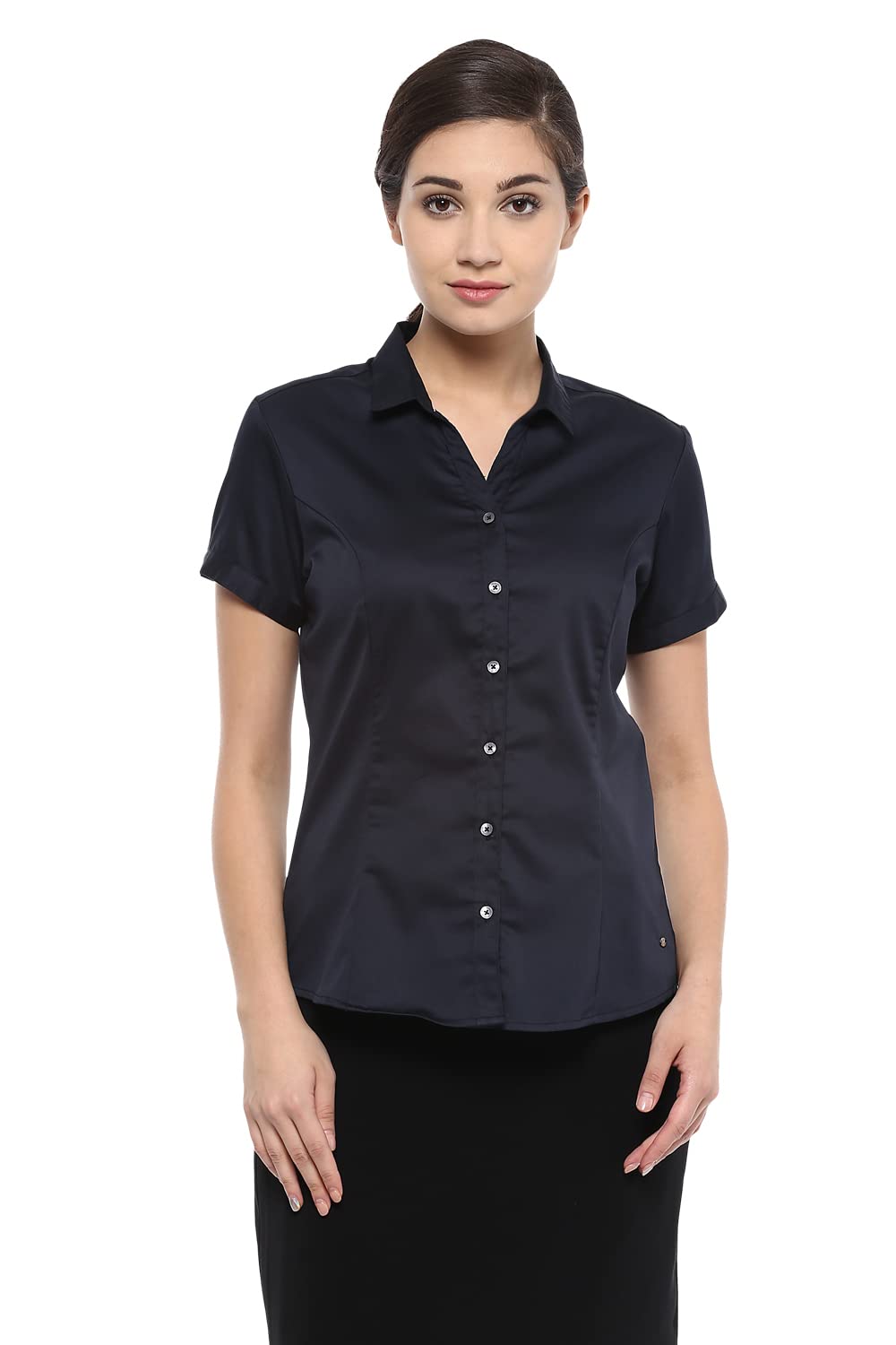 Allen Solly Women Casual Polyester Half Sleeve Short Sleeve T-Shirt