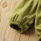 Merqwadd Unisex Toddler Baby Halloween Avocado Costume Cute Velvet Costumes Outfits (Avocado Hoodie Romper)