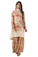 Soch Women Chinon Floral Print Suit Set with Mirror and Cutdana
