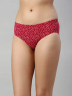 Enamor Stretchable Cotton Hipster Panties for Women Pack of 5, Full Coverage Grip Fit with Antimicrobial & Stain Release Technol