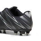 PUMA Attacanto Firm, Artificial Ground Soccer Cleats Sneaker, Black-Silver Mist, 6.5 US Unisex Little Kid