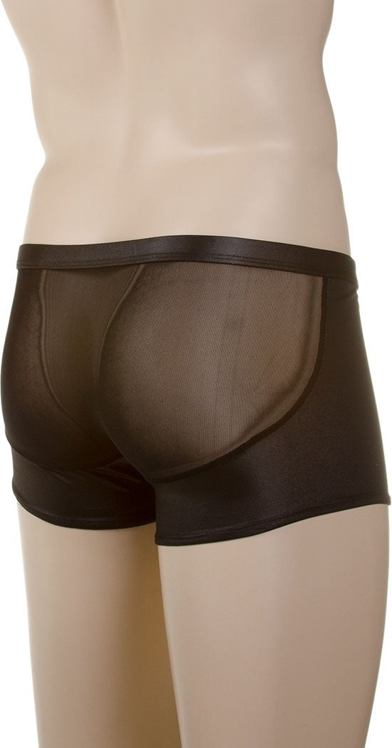 Male Power Stretch Mesh Short Black - Small/Medium