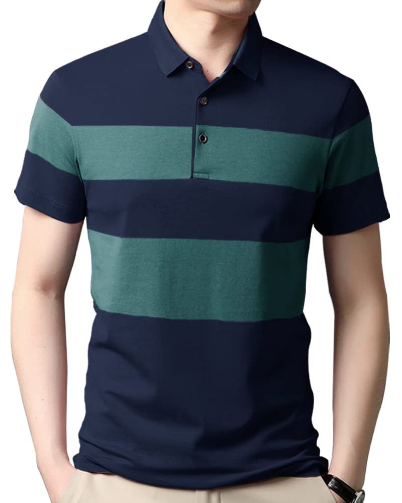 Eyebogler Mens Colorblocked Polo T-Shirt