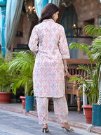 Pinkmint Womens Muslin Printed Kurta Set with Pants & Dupatta l 3 Piece Ethnic Suit for Casual Multicolour