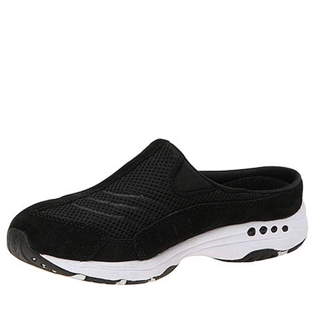 Easy Spirit womens Traveltime Mule, Traveltime Black Suede 960, 10 WW