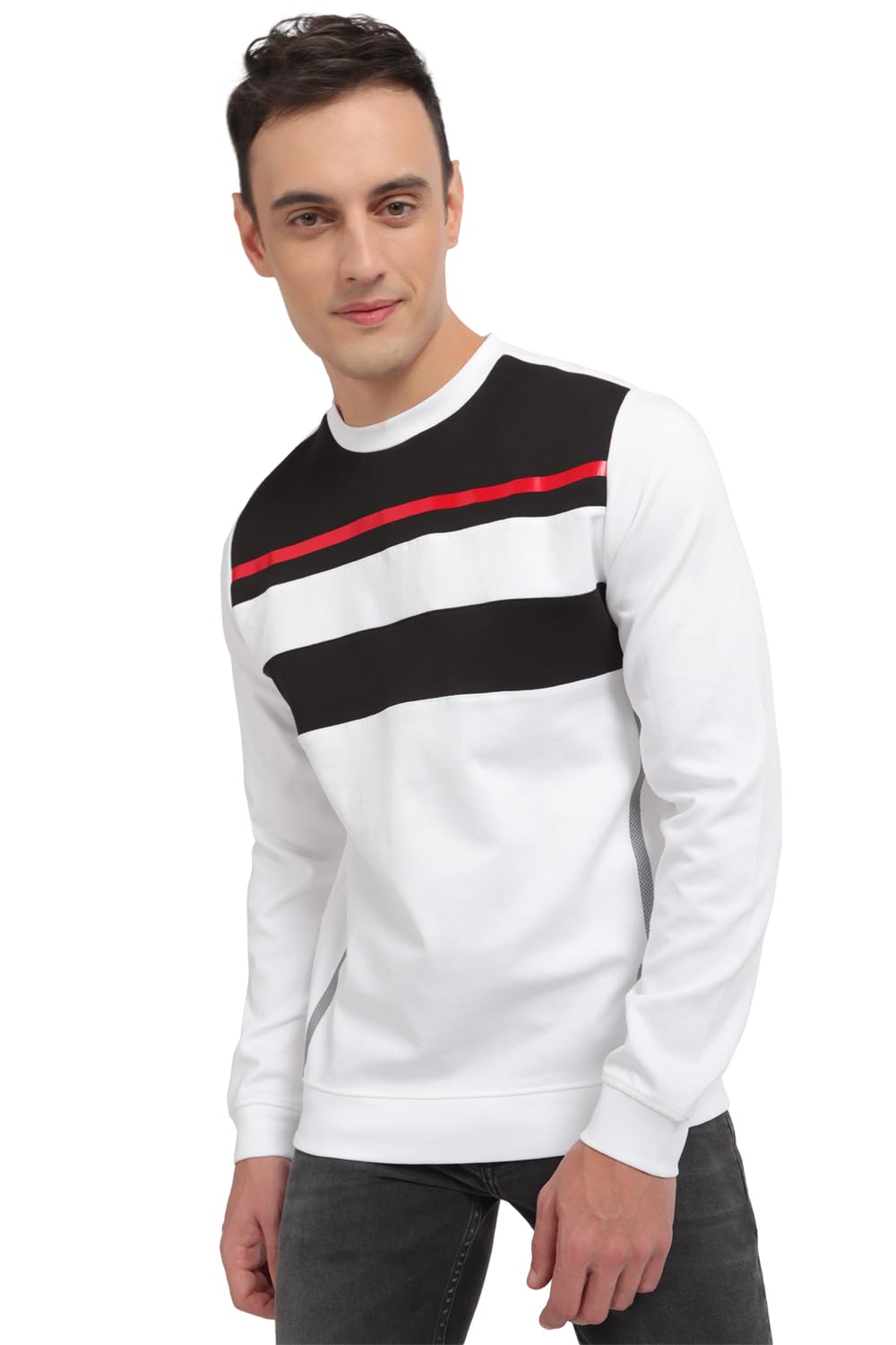 Allen Solly Men Casual Polyester Full Sleeve Crew Neck T-Shirt