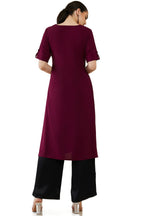Soch Women Viscose Regular Fit Solid Regular Kurta