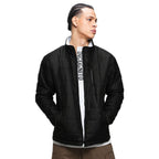 Bewakoof Mens Solid Oversized Fit Full Sleeve Stand Collar Nylon Jacket