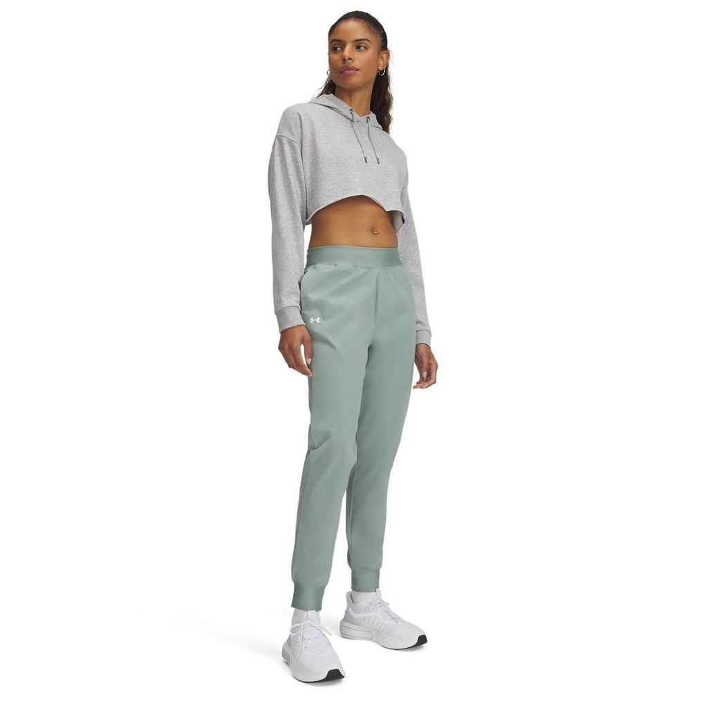 Under Armour Womens Armoursport Woven Pants, (348) Silica Green / / White, Small Short